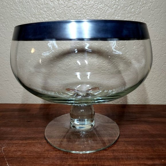 Vintage Silver Band Pedestal Compote Bowl - Picture 1 of 6